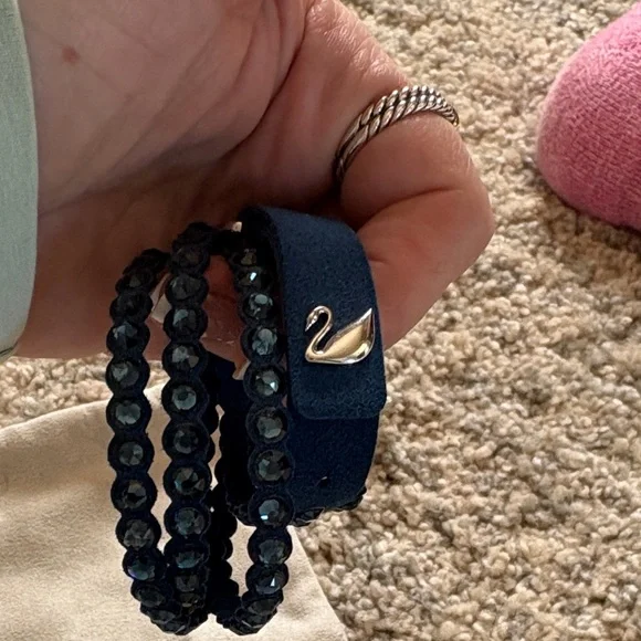 Swarovski Dark Blue Crystal Bracelet Set - Picture 2 of 3